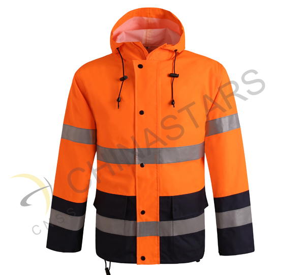 Importance of reflective raincoat in typhoon days